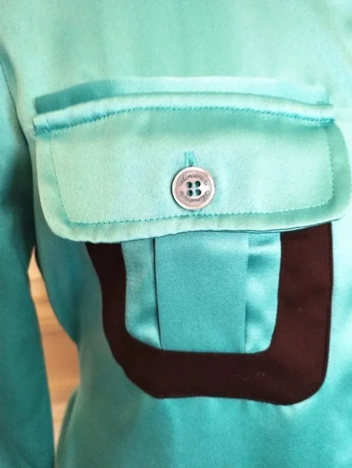 Almatrichi Robe Soirée Satinée Aqua T L - photo numéro 10