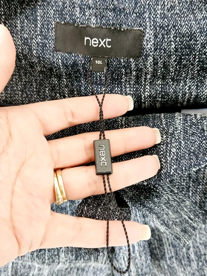 Pantalon Next Femme Taille 38 - Look Jean Effet Chiné Bleu - photo numéro 6