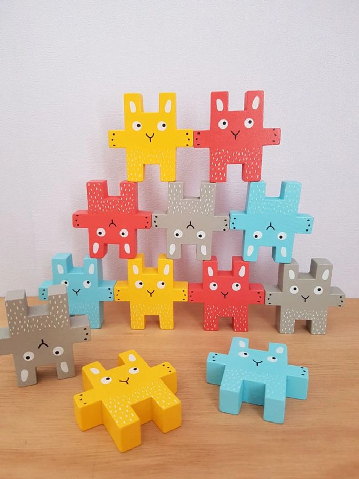Goula Lapins à empiler, jeu en bois - photo numéro 5