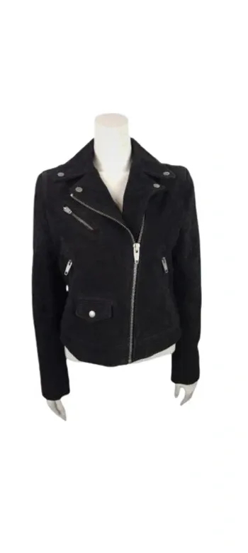 Perfecto cuir suédé thé kooples