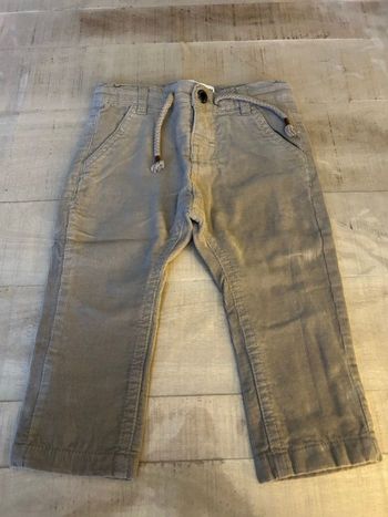 Pantalon velours côtelé beige 