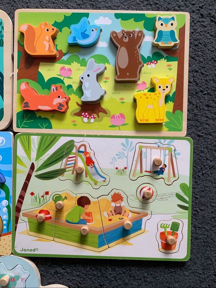 Lot de 5 puzzles en bois - photo numéro 2
