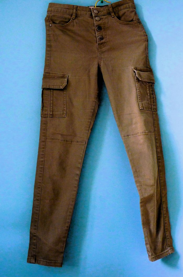 Pantalon Femme XS 34 jennyfer kaki vert TBE collection don't call me - photo numéro 3