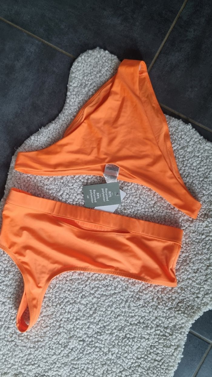 2 pieces maillot de bain 👙 H&M neuf orange XL 46 48 - photo numéro 4
