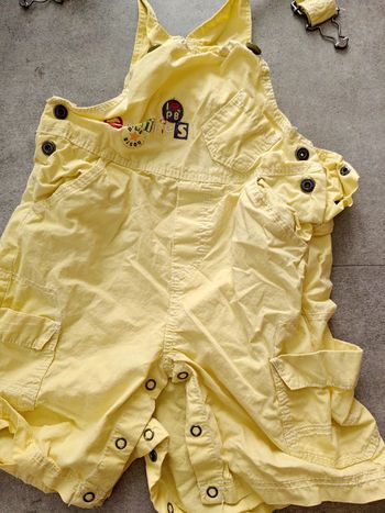 Salopette jaune p'tit bisou 86cm