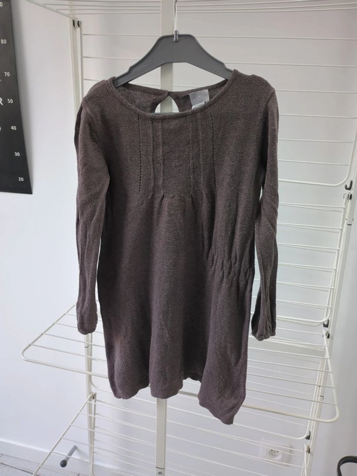 Robe marron manches longues Cyrillus 6 ans