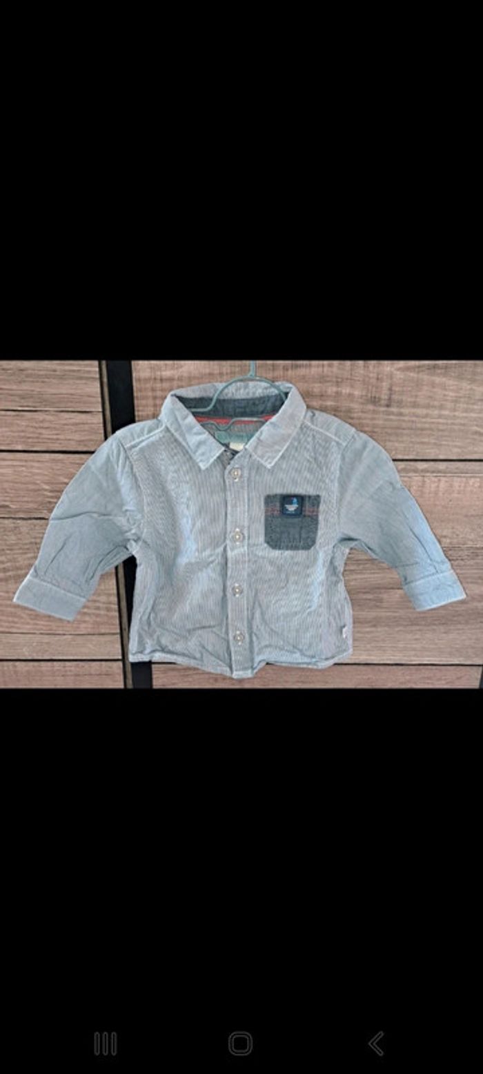 Chemises manches longues Obaïbi 3 mois