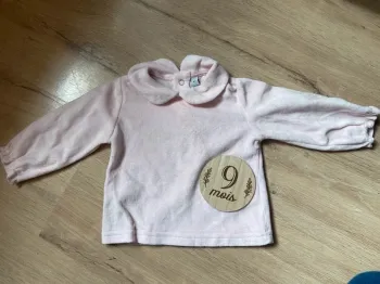 Haut de pyjama velours fille 9 mois