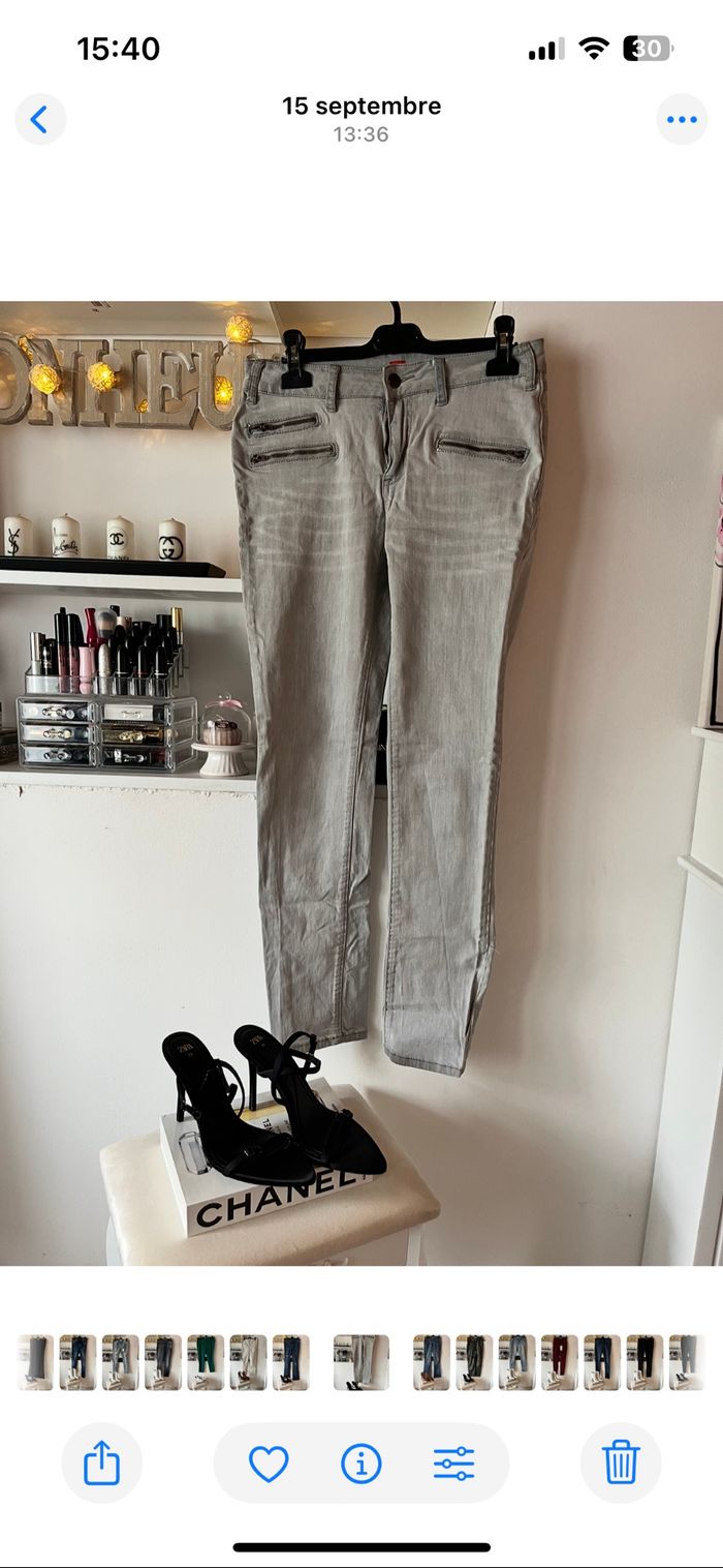 Jean gris Miss Captain T38 TBE 🩶