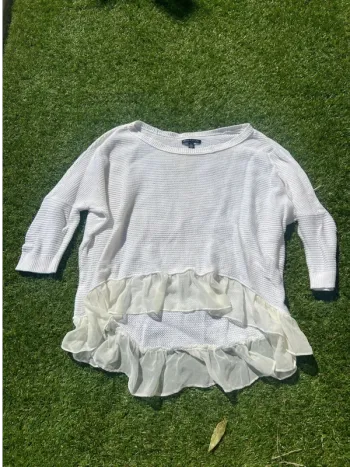 Super petit haut blanc vintage pour le printemps - taille S