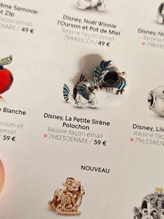 Charm Disney la petite sirene Polochon pandora - photo numéro 4