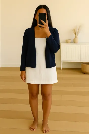 Gilet cardigan en maille marine Camaieu