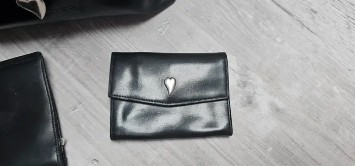 Sac a main lancaster noir en lot avec portefeuille et monnaie - photo numéro 3