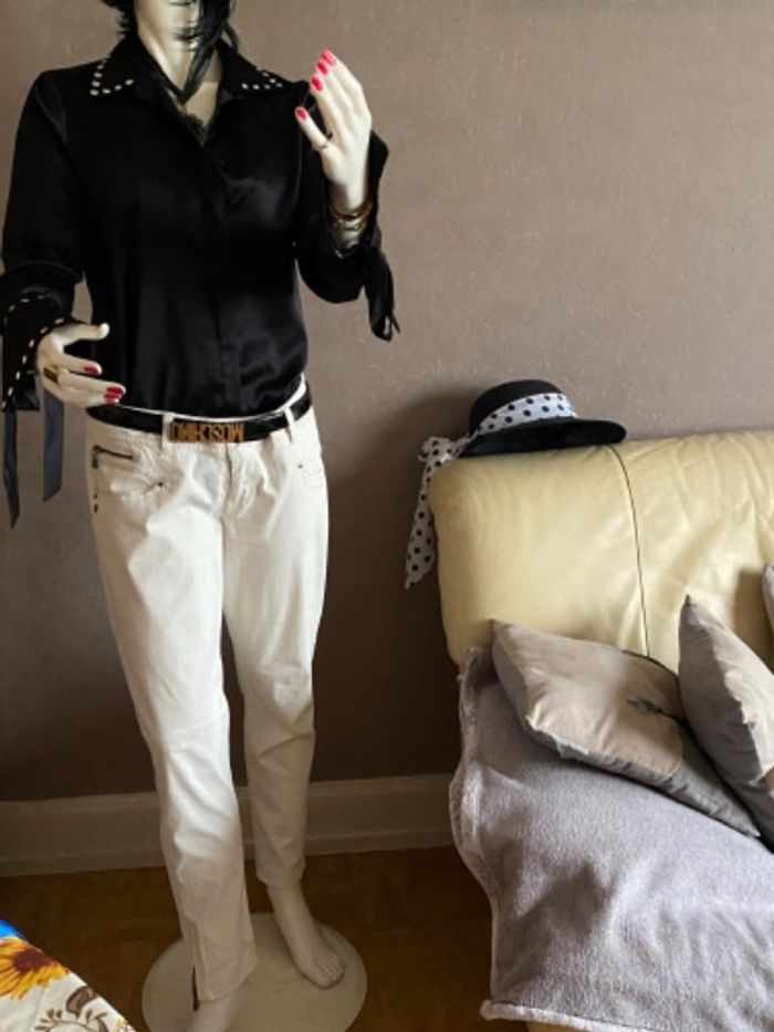 Pantalon toile beige clair Taille 40 DDP
