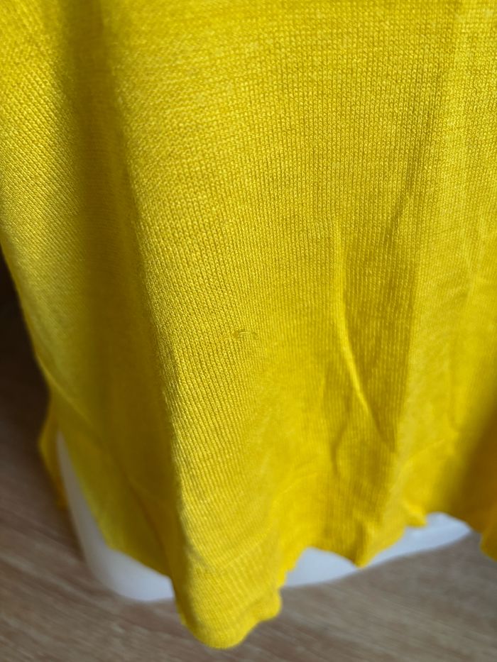 Pull basique col rond jaune Zara taille S - photo numéro 6