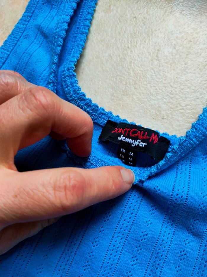 Débardeur court bleu taille 38 Jennyfer - photo numéro 2