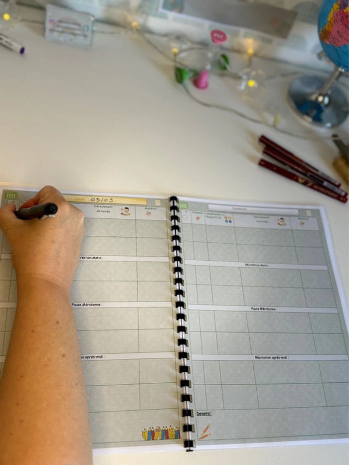 Cahier journal 1 jour = 1 page Organisation Enseignant - photo numéro 17