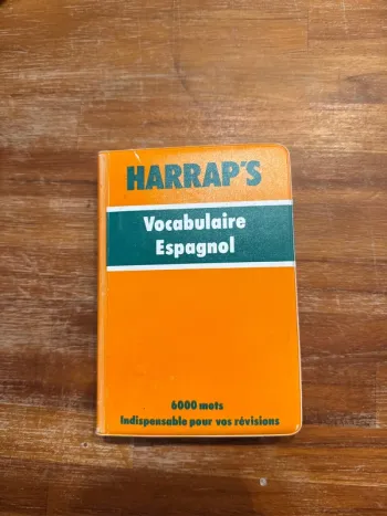 Livre, vocabulaire, espagnol