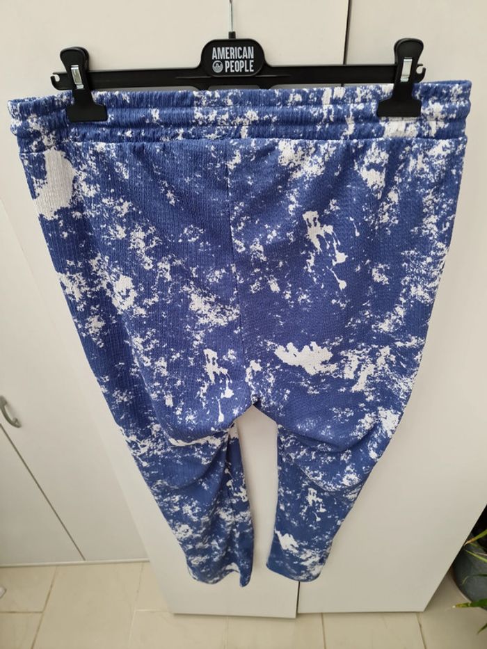 Pantalon Fluide Léger Bleu Dégradé Blanc M&S - photo numéro 5