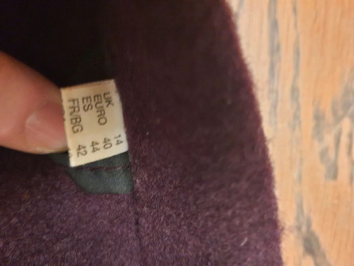 Manteau bordeaux Cristel fr 42 en 70%laine - photo numéro 12