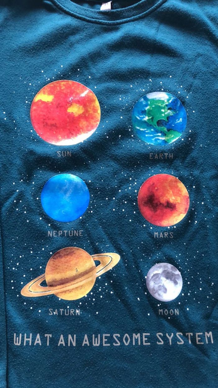 Sweat-shirt système solaire - photo numéro 3