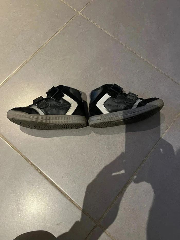 Chaussures montantes à scratch - Geox - Bleu marine & gris - 29 - photo numéro 2