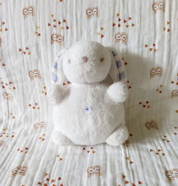 Doudou lapin Jacadi blanc et bleu
