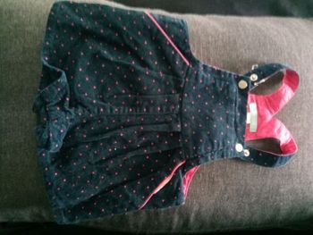 Salopette short velours