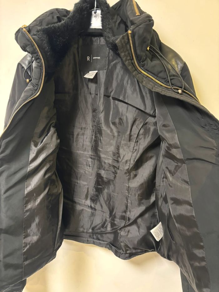 Superbe manteau doudoune neuf noir R Essentiel taille 38 - photo numéro 3