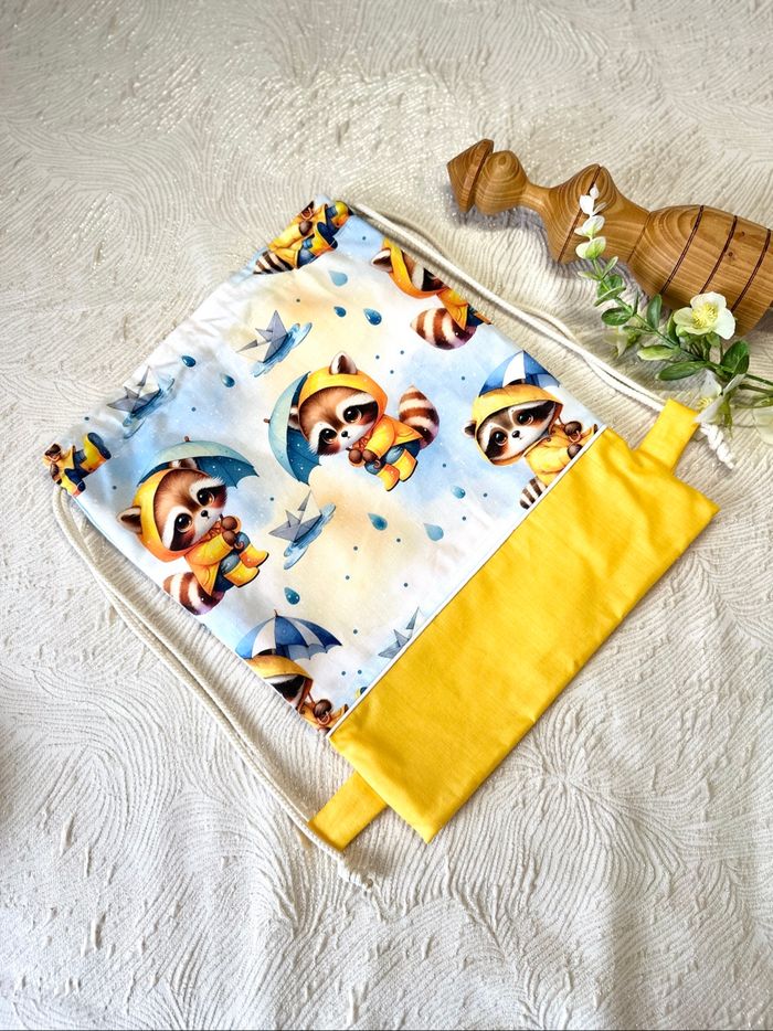 Sac à dos pochon enfant jaune - photo numéro 3