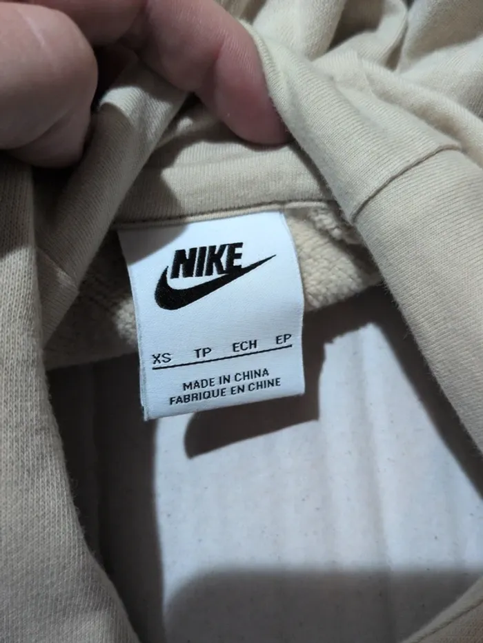 Sweat à capuche Nike – Beige – Taille XS - photo numéro 3