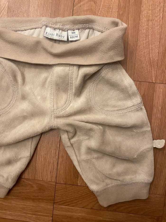 Pantalon jogging en velours beige Kiabi Baby - photo numéro 3