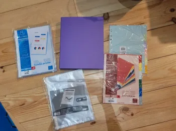 neuf 1 lot classeur intercalaires pochettes transparentes