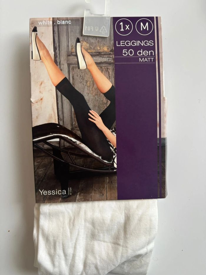 Legging 50 deniers blanc TM