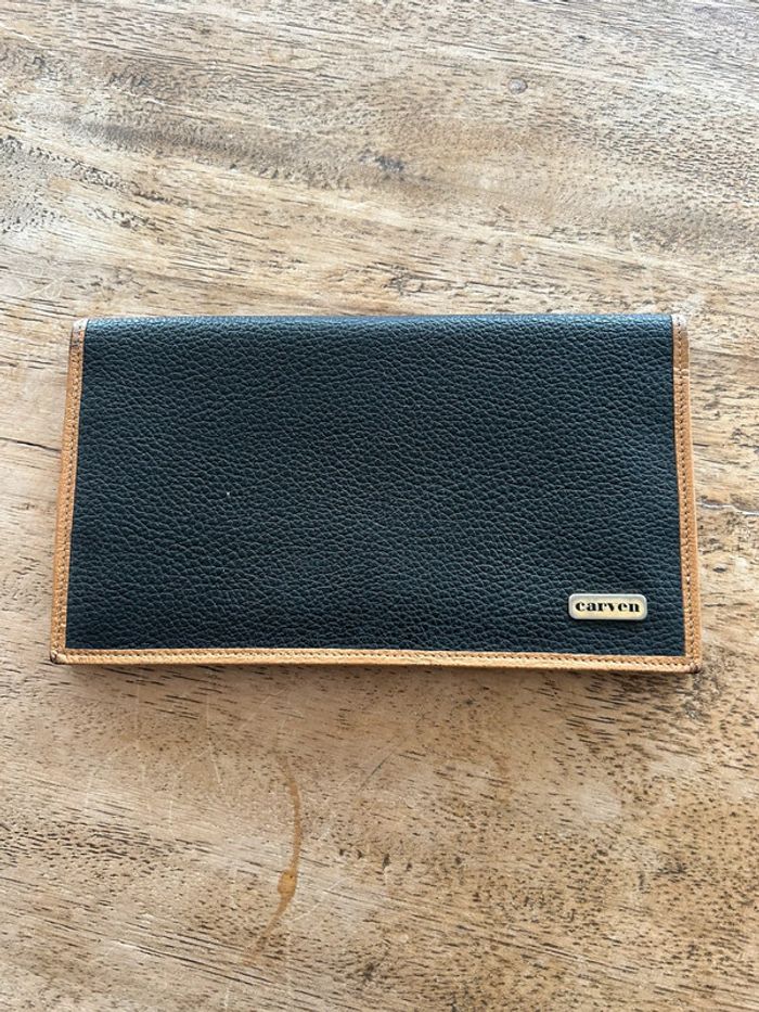 Portefeuille carven en cuir vintage