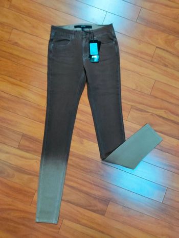 Pantalon femme bicolore marron Escada Sport 34 Neuf