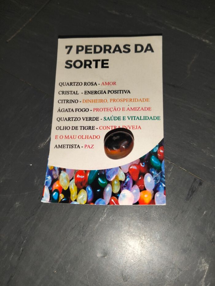 Lot de 7 pierres naturelles avec leur carte explicative - photo numéro 5