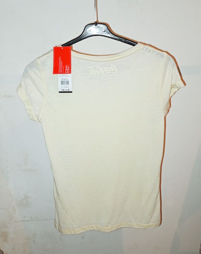 Tee-shirt jaune pastel Coca Cola T36 - photo numéro 2