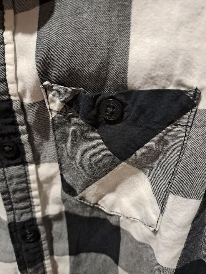 Chemise grands carreaux noirs blancs gris liberto 6 ans - photo numéro 4