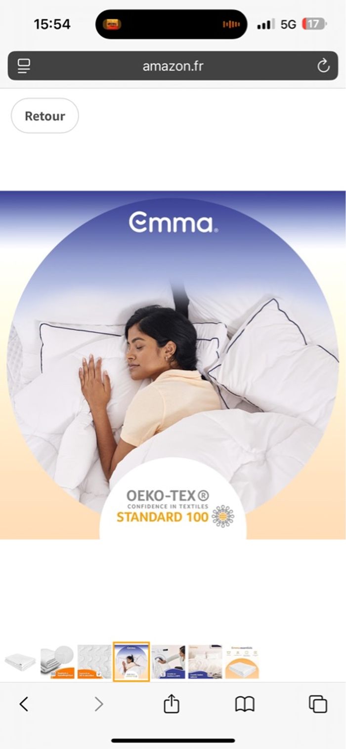 Pack Couette et housse de couette Emma 155x220 avec une taie d’oreiller 80x40 - photo numéro 5