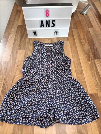 Combishort motif fleuri mango 8 ans