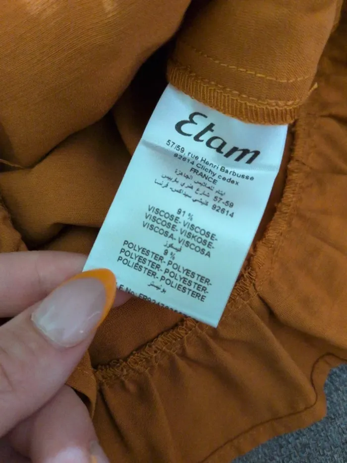 Jupe neuve Etam – Taille 34 – Terracotta - photo numéro 4