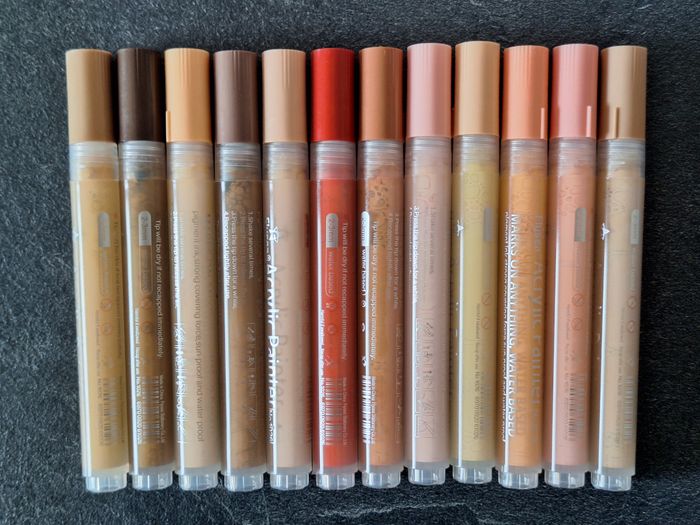 Lot de 12 feutres Acryliques couleurs peau neuf - photo numéro 6
