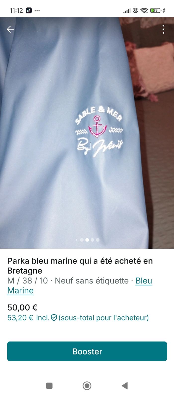 Parka marinière a capuche - photo numéro 3
