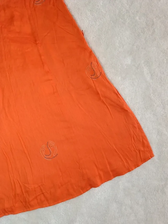Robe Nitya orange 40 sans manches coton viscose - photo numéro 6