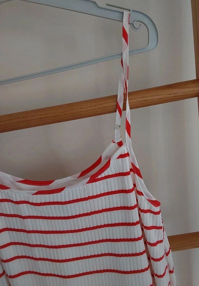 Robe rayée rouge et blanche Mango T 36 - photo numéro 9