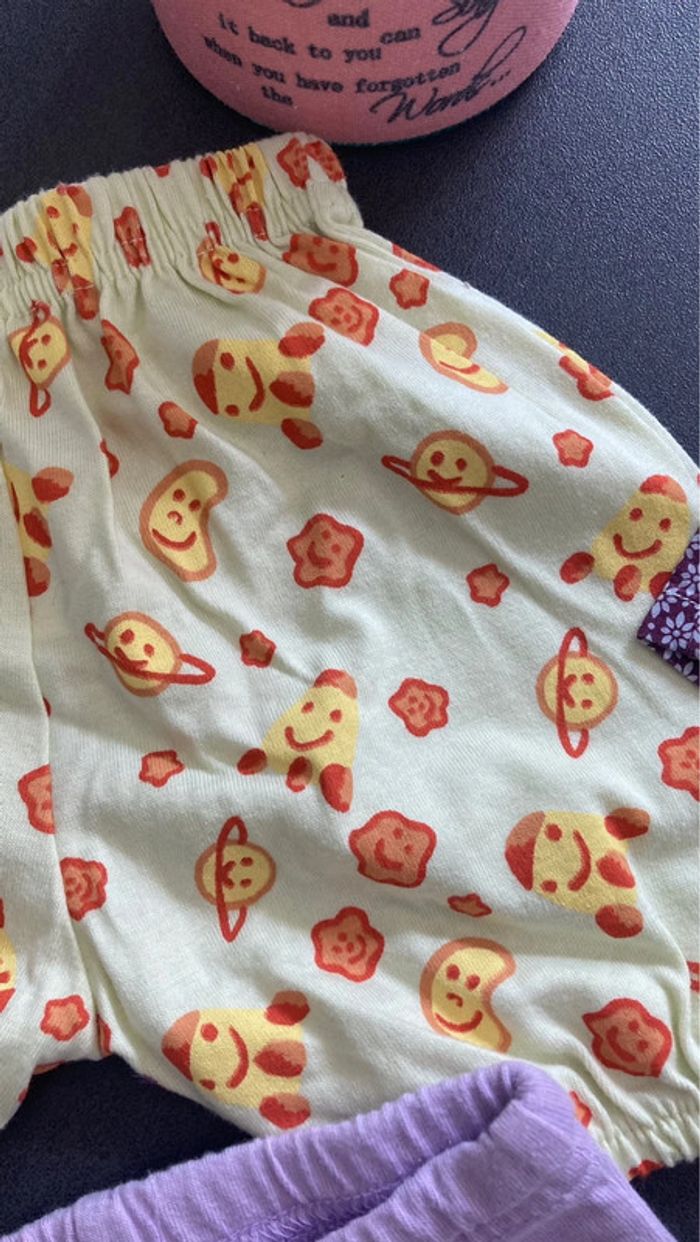 Lot ensemble short vêtement été fille bébé 3 mois garde robe - photo numéro 4