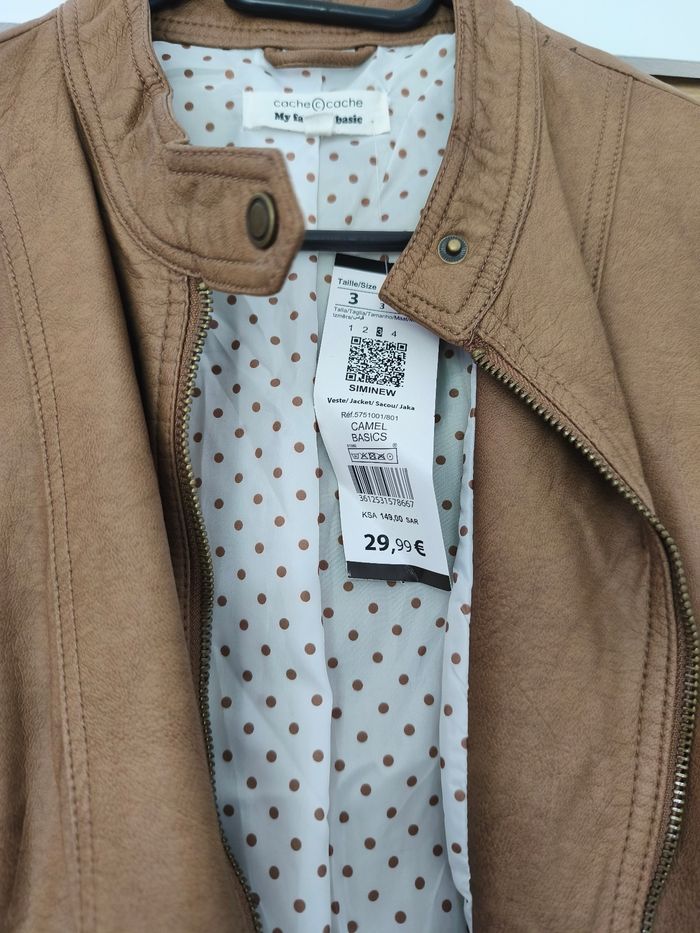 Veste similicuir marron - photo numéro 6