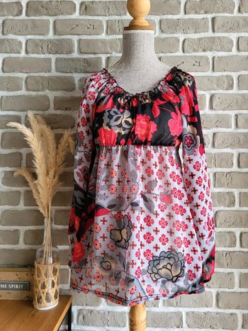 Jolie blouse patchwork fleuri Texto - bohème romantique