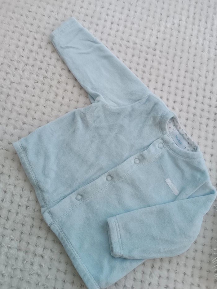 🔸Veste Gilet Doux Bleu Garçon - Tex Baby Naissance🔸 - photo numéro 7
